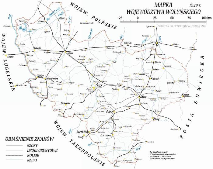 województwo wołyńskie w 1929 roku